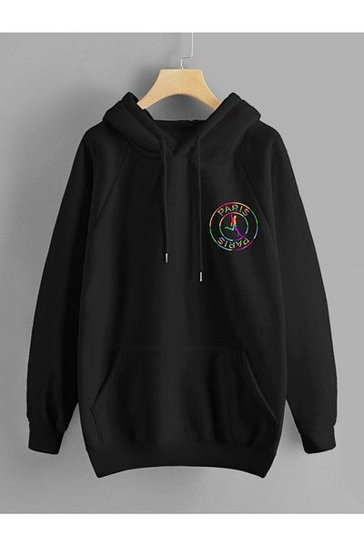 CANDEL Φούτερ Paris Football Unisex Hooded - Εκτύπωση στην πλάτη