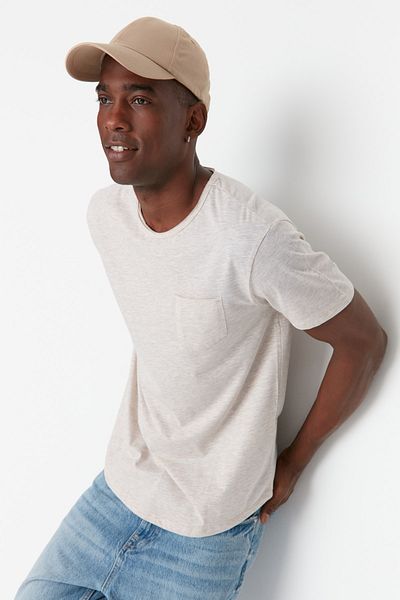 Trendyol Collection Футболка з коротким рукавом Tas Colour Crew Neck з коротким рукавом TMNSS20TS0973
