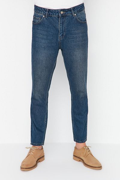 Trendyol Collection Indigo Relax Fit Boyfriend Jeans - Braun getönt, Crashlı Jeans TMNAW22JE0520