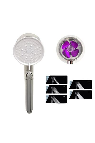 Mayaglory Turbo Fan Krom 5 Fonksiyonlu Krom Duş Başlığı El Duşu Handshower