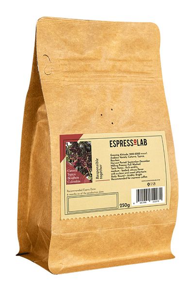 Espressolab Colombia Excelso Decaffeinated 250 g – High Quality Colombian Coffee Without Caffeine