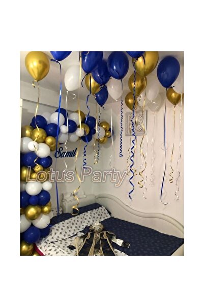 LOTUS PARTY 60 Pieces Circumcision Themed Balloon Chain Set - ( Navy Blue - W...