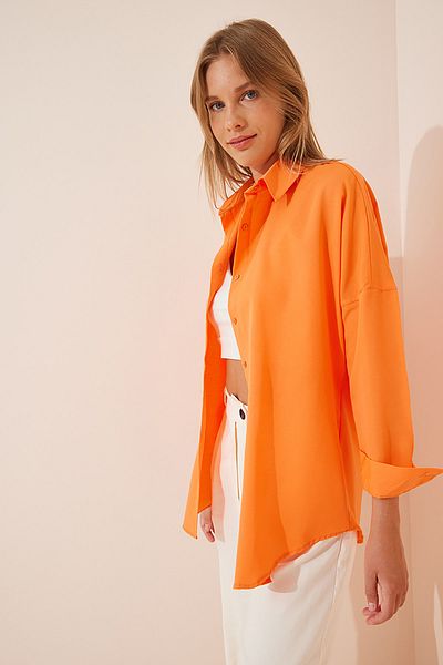 Happiness İstanbul Shirt - Orange - Oversize