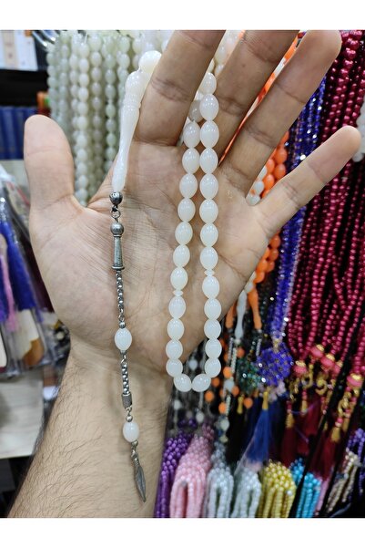 OSMANLILI Fosforlu Kedi Gözü Karanlıkta Parlayan Tesbih Arpa Kesim