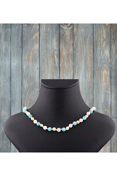 Deniz Doğal Taş Sertifikalı Orjinal ( Taşlar) Doğaltaş Bebek Kolye - Pembe Ku...