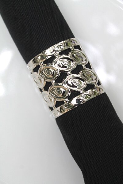 Emtory Home 6 Adet Silver Loving Luxury Metal Peçete Halkası