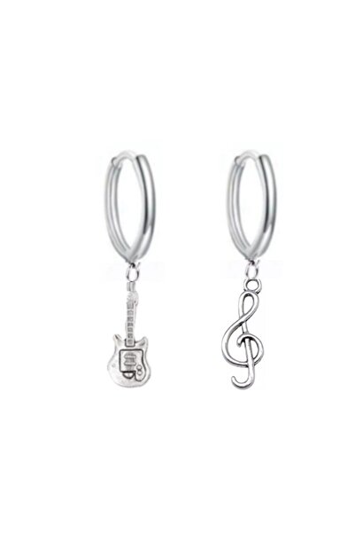 TakıConcept Gitar Ve Sol Anahtarı Halka Küpe