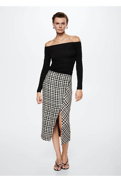 MANGO Woman Drape Detailed T-Shirt
