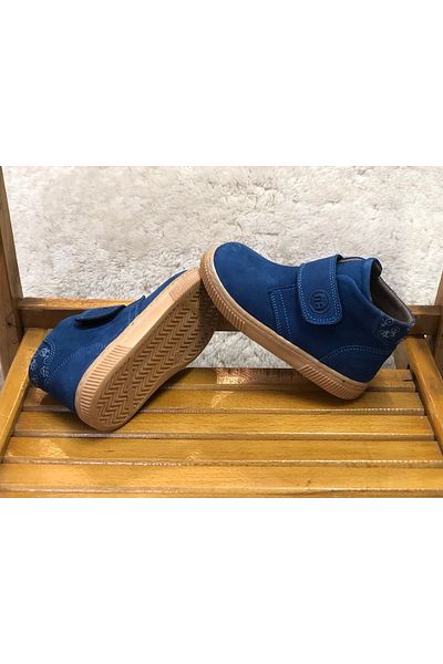 Mini Angel Baby Kids Real Leather Ορθοπεδικές Κοντές Μπότες Velcro