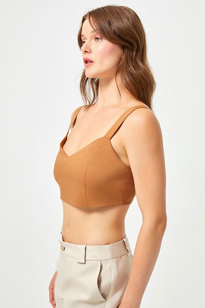 Love My Body Elastischer Rücken – Kurze Bluse mit Trägern