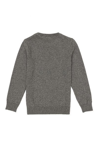 U.S. Polo Assn. Pulover pentru băiat cu decolteu drept gri Melange Ecb01-sk22