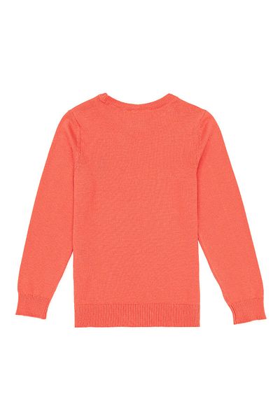 U.S. Polo Assn. Pulover pentru fetiță roșu simplu cu gât roșu Kcb01-sk22