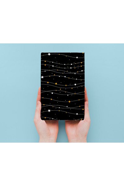 daystore طقم دفتر ملاحظات مكون من 3 قطع بتصميم نجمة - مقاس A5 - مخطط - 13x21 سم - 64 صفحة