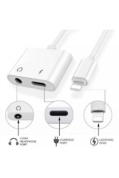Borofone Lightning To Lightning Için Ses Kulaklık Dönüştürücü + 3.5mm Bv12