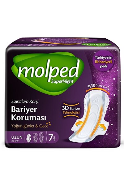 Molped Supernight Hygienic Women's Long Pad 7 Pack