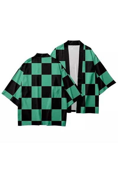 DEEFWEAR Аниме Cosplay Demon Slayer Kimetsu No Yaiba Tanjiro Унисекс кимоно