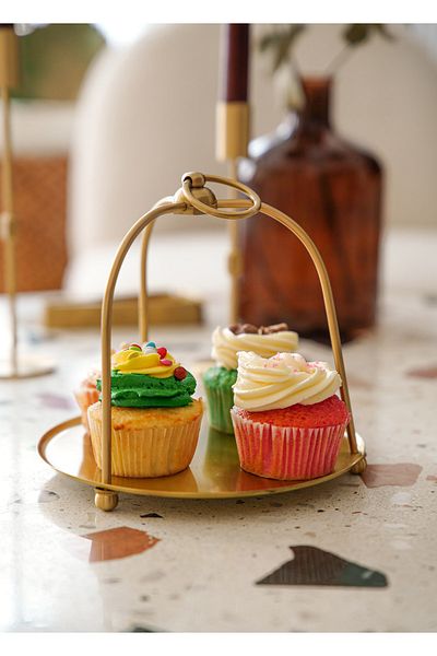 The Mia Brass Brass Presentation & Serving Tray 17 X 18 Cm