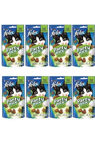 Purina Felix Felix Party Mix Karışık Çiftlik Lezzetleri Kedi Ödülü 60 Gr X 8 ...