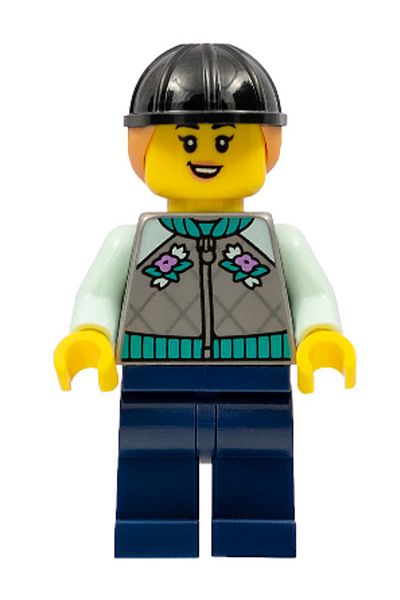 LEGO Original Accessory Moc City Town Minifigure Minifigure Floral Pattern Sweatshirt Young Women Horse Rider