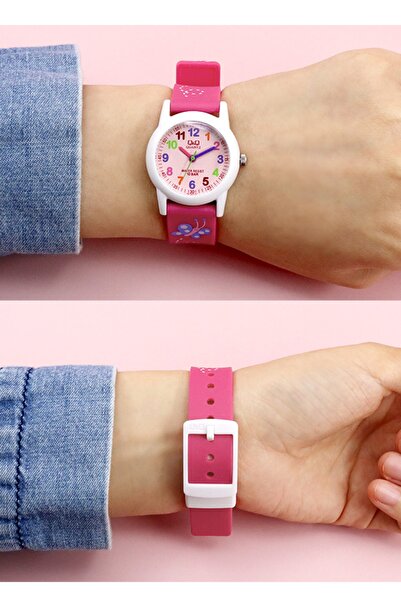 Q&Q 10 Atm Waterproof Pink Girl's Wristwatch