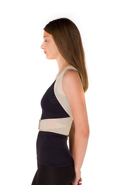 Pandogo Upright Standing Corset Beige Color Humpback Blocker Back Corset