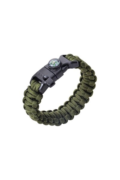 NURGAZ Campout Magnezyumlu Paracord Bileklik Pusulalı