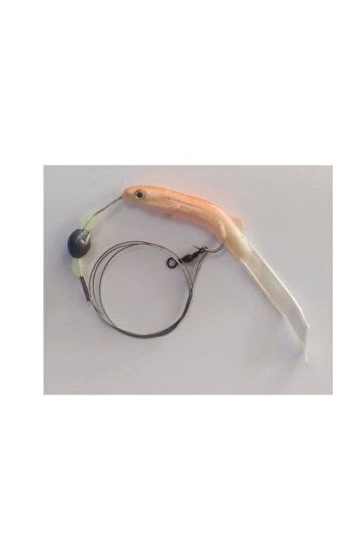 ALDOS Levrek Lüfer Avcısı (3 ADET) Çelik Telli Silikon Balık Turuncu 11 Cm