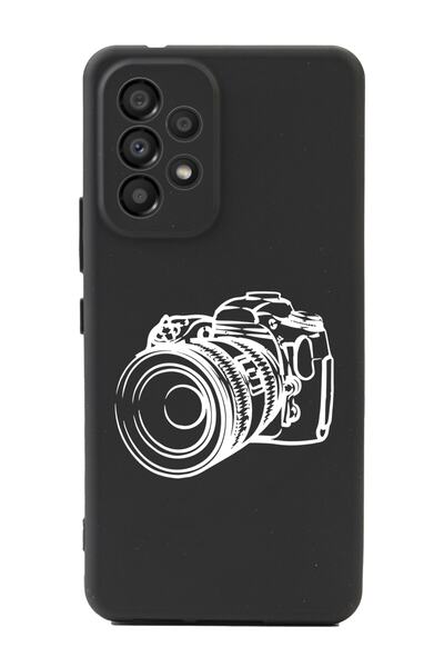 Spoyi Black Premium Phone Case with Samsung A33 Photo Camera Design