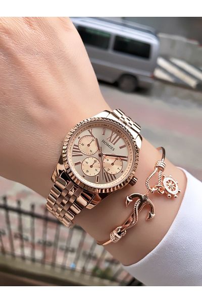 Homies Women's Wristwatch and Bracelet Gift Set