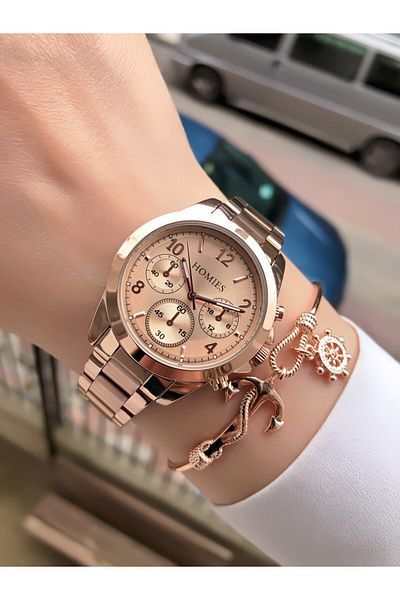 Homies Women's Wristwatch and Bracelet Gift Set