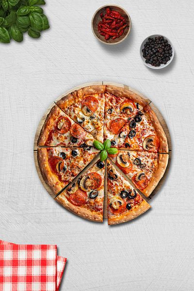 Decorita Pizza Serving Plate| Wooden Look| Mottolu Pizza Plate| Diameter 32cm
