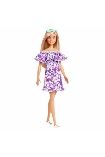Barbie Bebek Serisi Grb35 - Sarı Saçlı Mor Elbiseli