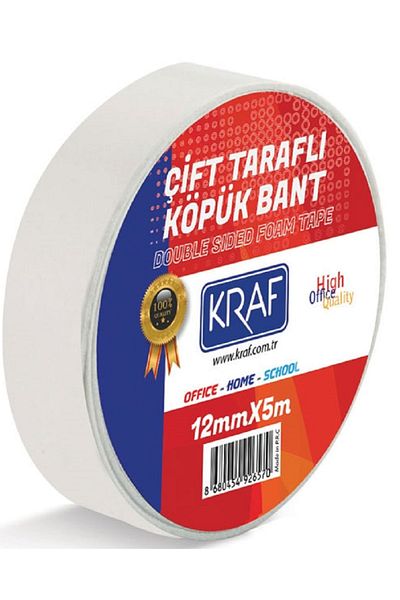 KRAF Ταινία αφρού διπλής όψης 12 mm X 5 μέτρα