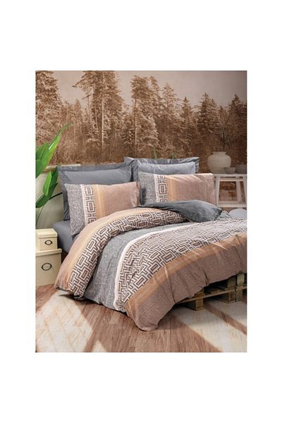 Cotton Box Toprak Single Duvet Cover Set Vertu Anthracite