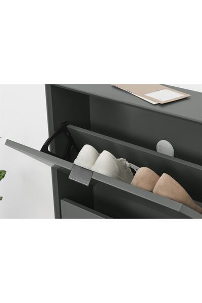 Romano Dizayn Küçük Ayakkabı Saklama Dolabı Rmn 6674, Gri