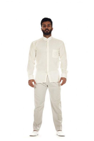 OSMANLI Sile Cloth - Cămașă albă cu guler judecător
