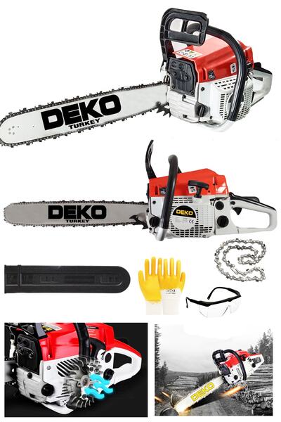 DEKO TURKEY Dkt52bm Ağaç Odun Kesme Bıçkı Makinesi Çift Egzos Motorlu Benzinl...