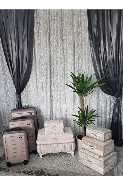 Duru Çeyiz Sandıkları Bavullu Söz Nişan Bohça Gelin Düğün Çeyiz Sandık 8 Li D...