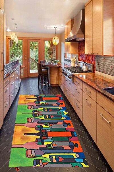 on the clouds Kübik Çizim Dijital Baskılı Kaymaz Taban Yıkanabilir Leke Tutma...