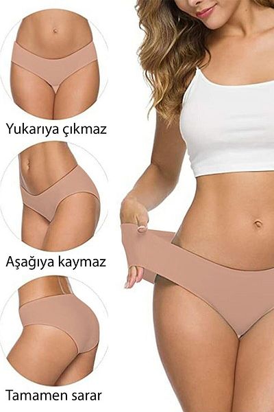 Papatya Γυναικεία εσώρουχα 4 τεμαχίων 4 τεμαχίων γυναικεία κομμένα με λέιζερ, εύκαμπτα χωρίς ίχνη