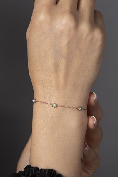 Elika Silver Kadın Nazar Model 925 Ayar Gümüş Bileklik