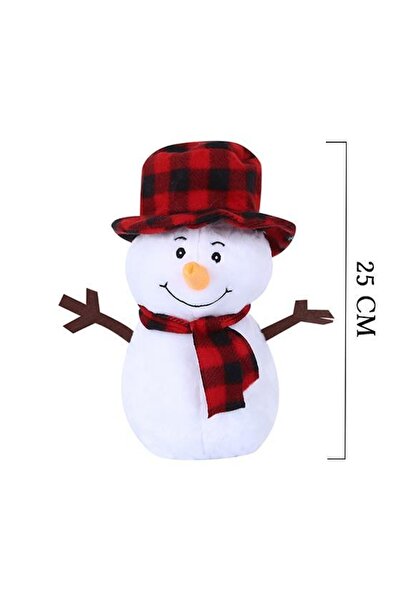 Selay لعبة رجل الثلج القطيفة لرأس السنة الجديدة مقاس 25 سم