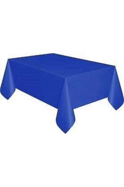 Parti Furyası مفرش طاولة بلاستيكي باللون الأزرق الداكن + مفرش طاولة للحفلات ب...