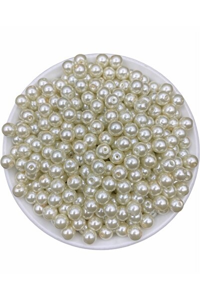 Boncuk 50 جرام لؤلؤ زجاجي كريمي 8 مم، صناعة المجوهرات، خرز هواية (50 جرام، ~ ...