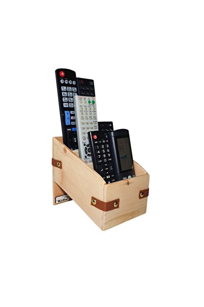 Barış Dizayn Doğal Ahşap Kumandalık Klima Televizyon Kumanda Standı Organizer