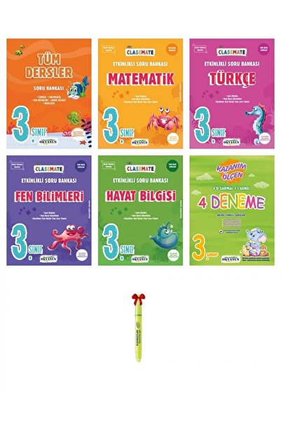 Okyanus Yayıncılık 3.sınıf Classmate Tüm Dersler Matematik Türkçe Fen Hayat B...