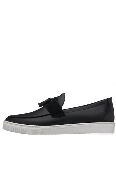 İriadam Poyraz-01 Black Calf Leather Large Size Men's Sports Shoes Comfortable Wide Fit Stylish