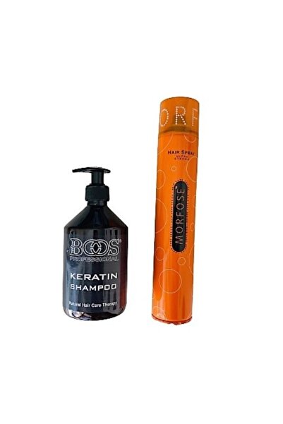 PRO BOOS PROFESSIONAL Keratın Şampuan 500 Ml + Morfose ( Turuncu ) Saç Spreyi...