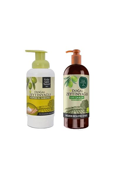 Eyüp Sabri Tuncer Foam Hand Soap with Olive Oil and Liquid Soap with Olive Oil