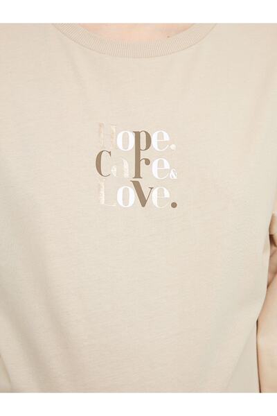 LC Waikiki Nyakú, nyomott hosszú ujjú pamut kismama tunika